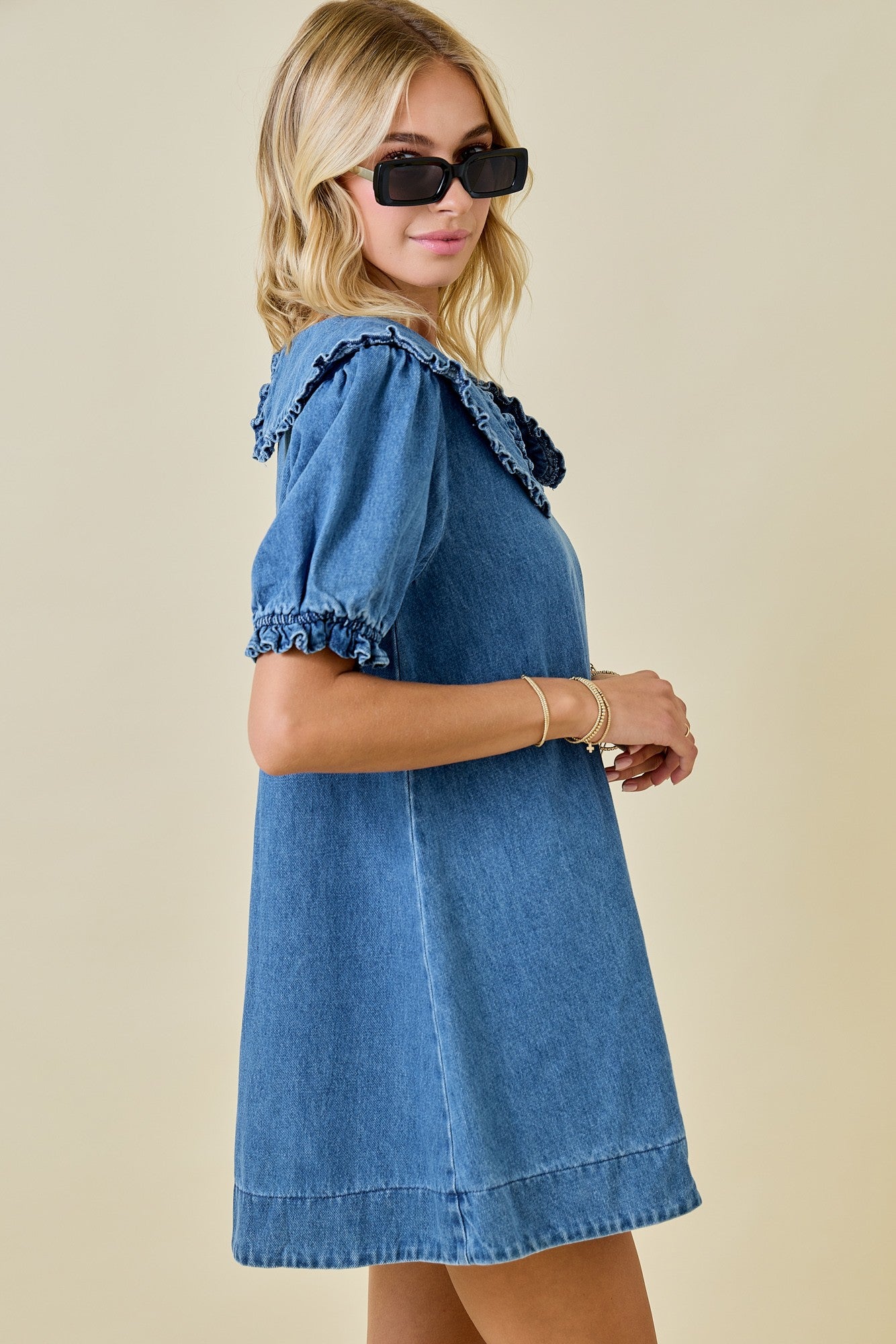 *PREORDER* The Sierra Ruffle Denim Dress