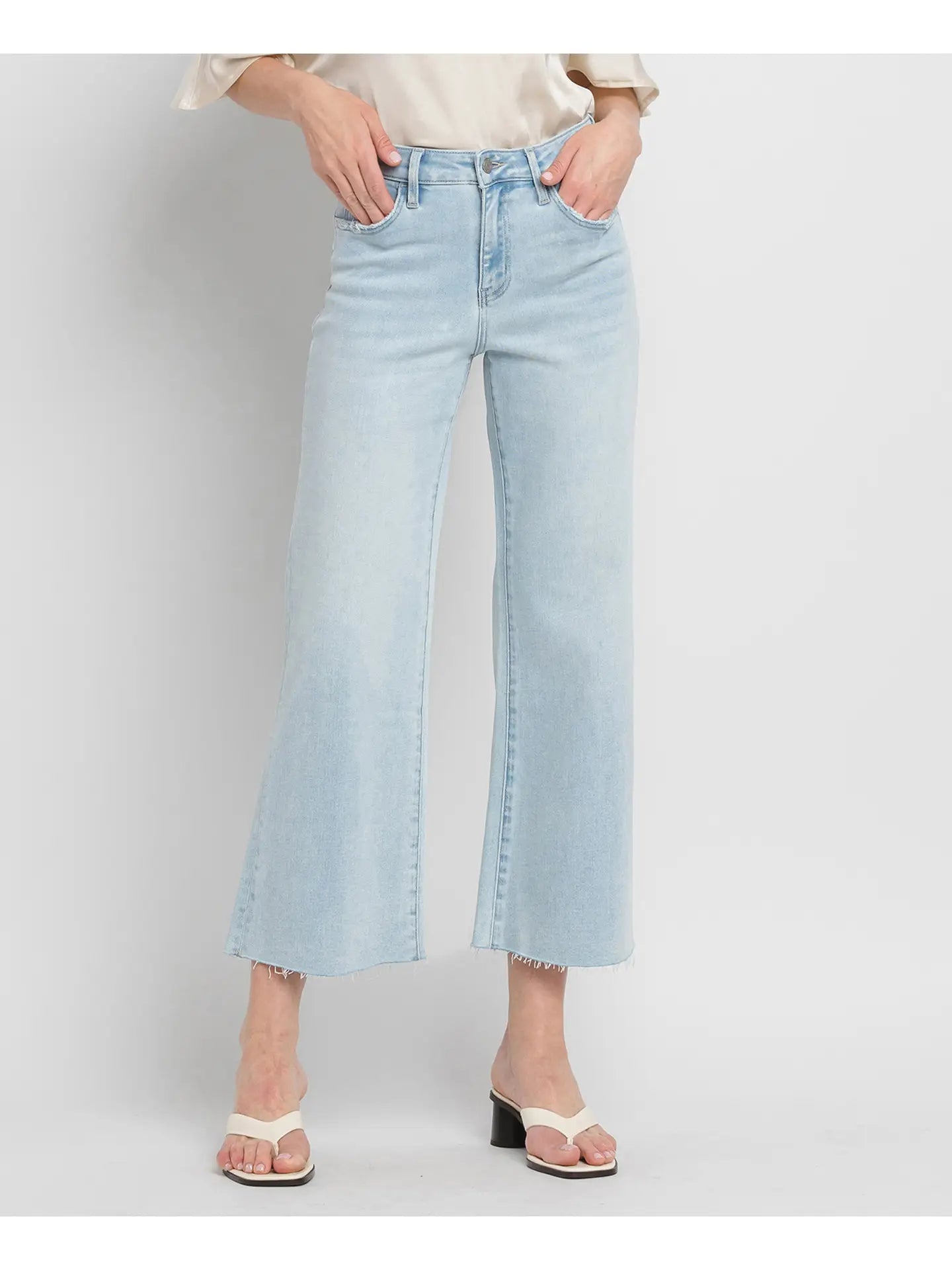 Wide Leg High Rise Jeans